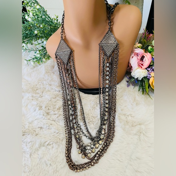 Chico’s Multiple strand Rhinestoned Belt or Necklace - Picture 8 of 9